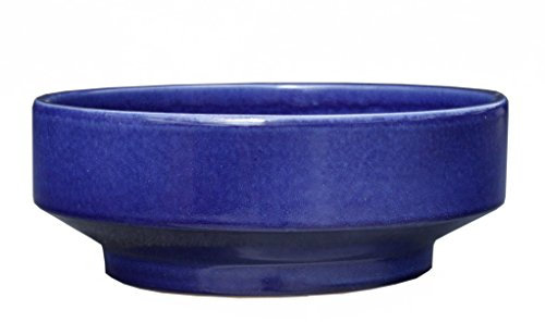 Hentschke Keramik Pflanzschale Grabschale Deko-Schale frostfest Ø 27 x 11 cm, Effekt blau, 059.L27.64 mit Bodenloch