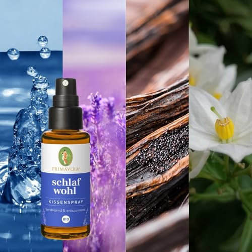 Primavera Bio Duft Kissensprays 30ml - 100% naturreine ätherische Öle, Pflegeprodukt:Kissenspray - Schlafwohl