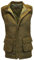 WALKER AND HAWKES Herren Country-Weste aus Tweed mit verstärkten Schultern - für die Jagd geeignet - Dunkles Salbeigrün - Größe XL (44-46)