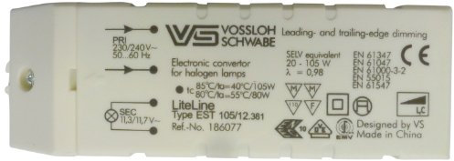 Electraline 70720 Trasformatore Elettronico, 105W, 240-12V