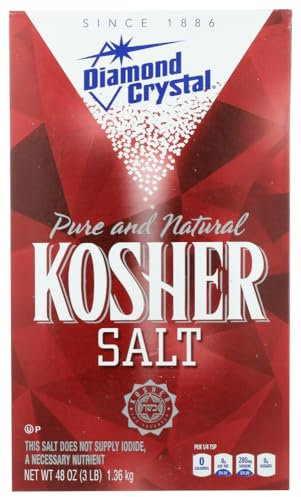 Diamond Crystal Pure Y sal kosher natural, 48 oz (paquete de 3)