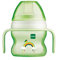 MAM Starter Cup Baby Trinklernbecher (150ml), Trinkflasche für erste Trinkversuche, Schnabelbecher mit rutschsicheren Griffen, ab 4 Monaten, grün, Tiermotiv