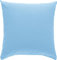 Erwin Müller Kissenbezug, Kissenhülle Seersucker Uni Serie Rosenheim blau Größe 80x80 cm - pflegeleicht, bügelfrei, mit Reißverschluss