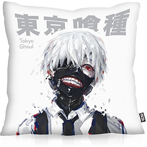 VOID Ghoul Kaneki Kissenbezug Kissenhülle Outdoor Indoor Tokyo Anime Manga, Kissen Größe:60 x 60 cm