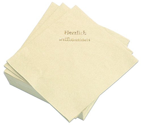 Geschenke mit Namen Servietten, 25 Stück, Zellstoff, Champagner, 17 x 17 x 2 cm, Einheiten