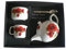 Poppy Teapot, Milk jug and Sugar Bowl in Gift Set - Porcelain teapot, with Matching Milk & Sugar in Gift Boxed Package