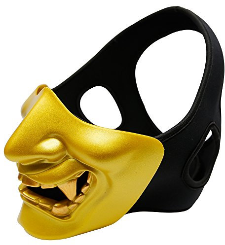 Gocher Masque Demi-Visage Diable Sourire Gardien Prajna pour Halloween, Cosplay, Costume et Film Prop-GD