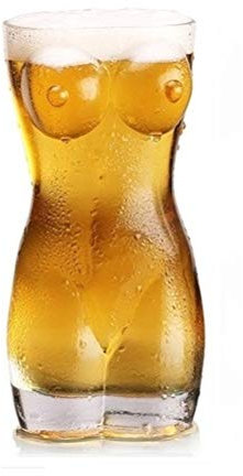 BovoYa Bierkrug Sexy Bierglas Frauenkörper Kreative Körperform Glas Tasse Bier für Dame und Mann