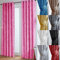 John Aird Crushed Velvet Fully Lined Eyelet Curtains (Pink, 66 Wide x 54 Drop)