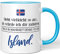 JUNIWORDS Tasse, Sieht vielleicht so aus, als würde ich dir zuhören. Doch in Wahrheit denke ich an Island (1001305), Wähle Farbe, Blau