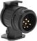 13 to 7 Pin Plug Trailer Adapter,Waterproof Trailer Adaptor, for Car and Trailer Plug Trailer Caravan Electric Adapter Towbar Towing Socket, black.