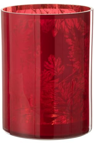 WINDLICHT Blumen Glas ROT EXTRA Large