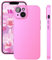 ELEVAVIDA Handyhülle für iPhone 14 rosa matt mit Kameraschutz - stoßfeste, Kratzfeste Schutzhülle für Apple iPhone 14 pink Slim case - Anti-Fingerabdruck