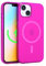 FELONY CASE - Neon Pink Crystal Clear Case for iPhone 15, Compatible with MagSafe - 360° Shockproof Protective Cases Designed for Apple iPhone 15