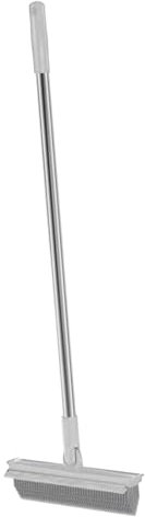 Folpus Cepillo raspador 2 en 1, cepillo para fregar suelos, cepillo para fregar azulejos, cepillo para limpiar el baño duradero, mango ergonómico para, gris
