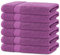 BANANALU 6 Handtücher Set 50x100cm 100% Baumwolle Gästehandtücher Handtuch Aubergine Lila