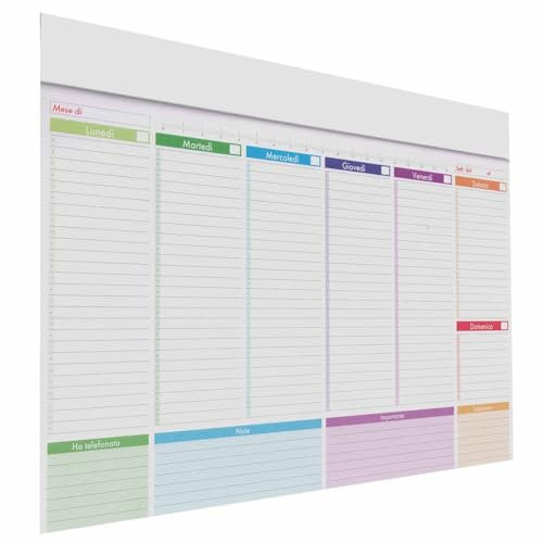 Wochenplaner für den Schreibtisch A4 | Wochenplaner mit Stundenplänen | Tischplaner 2025, Format 21 x 30 cm, Schreibtisch-Organizer mit Datum, A4, 52 Blätter