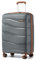 KONO Handgepäck Klein Koffer Trolleys 56cm Leicht Hartschalenkoffer Reisekoffer mit 4 Rollen und TSA Schloss, 56x39x20.5cm, 39Liter, Zwillingsrollen Polypropylen Rollkoffer (Grau-Braun, S)