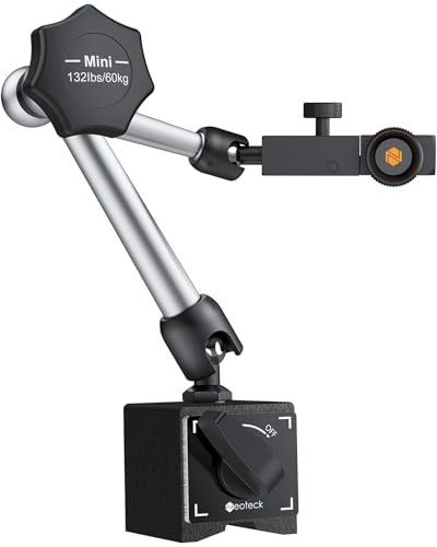 Neoteck Magnetstativ Messstativ für Messuhr Mit Zentralklemmung Magnetische Messuhr Basis Ständer Halter Messstativ 60 kg max. Zugkraft