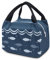 GAOHUI Insulated Lunch Bag for Men Women, Packed Small Cool Bag Lunch Box Kids, Thermal Water-Resistant Adults Lunch Box for Work, School, Picnic Outdoor (Navy Blue Fish)