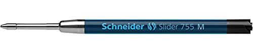 Schneider 77170 Slider 755 Kugelschreibermine (ViscoGlide-Technologie, dokumentenecht, Strichstärke M) 1er Blisterkarte, schwarz