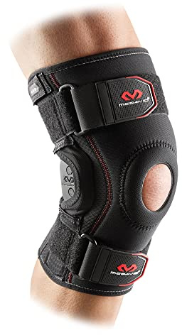 Mc David 429 Kniebandage (mit Scharnieren), Schwarz, Größe: M (35-38 cm oder 14-15 Zoll)