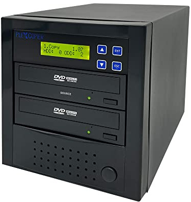 PlexCopier 24X 1 to 1 CD DVD M-Disc Supported Duplicator Copier Tower with Free Copy Protection