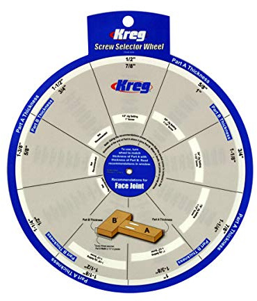 KREG Herramientas SSW Kreg Tornillo Selector Rueda. Carpintería por Kreg