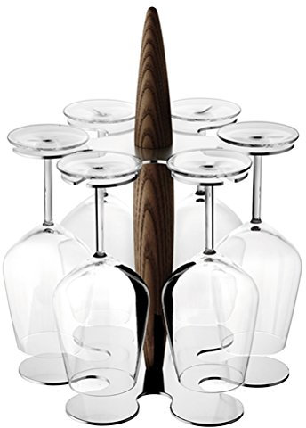 Legnoart HAPPY HOUR Glasständer mit 6 Gläser Eschenholz Aluminium HH-1