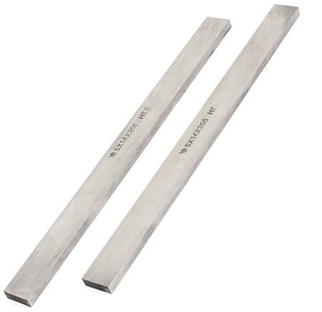 sourcing map 2St Drehmaschine HSS Werkzeug Bit Metallbearbeitung Fräsen 5mm x 14mm x 200mm