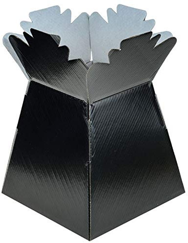 Living Vases Florist Bouquet Box Flower Plant Aqua Boxes ML - Choose Quantity and 22 Colour Choice (1, Black)