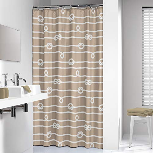 Sealskin Textil Duschvorhang Rope, Farbe: Sand, B x H: 180 x 200 cm