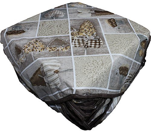 Russo Tessuti 6 Cuscini Sedie Coprisedia Imbottiti Cuore Allungato con Alette Vari Colori-Marrone