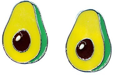 Miniblings Avocado Ohrstecker Stecker Urlaub Party Kawaii Sommer Essen Metall - Handmade Modeschmuck I Ohrringe Stecker Ohrschmuck
