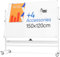 Tableau blanc magnétique à roulettes 150 x 120 cm - Grand tableau effaçable à sec portable avec support - Tableau blanc double face avec chevalet et roulettes - Tableau blanc mobile sur pied