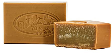 Carenesse® Original Aleppo LUXUS Lorbeeröl & Olivenöl Seife 70% Lorbeeröl 30% Olivenöl Haarwaschseife Duschseife veganes Naturprodukt 125g.