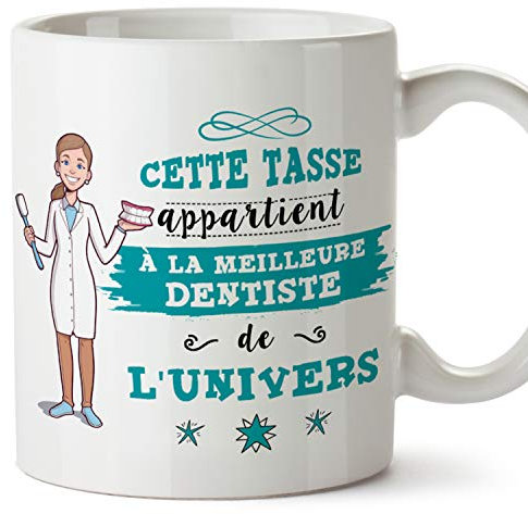 MUGFFINS Mug/Tasse Dentiste (Meilleur de l'Univers) - Idées Cadeaux Drôles Odontologie