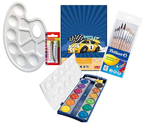 Herlitz Mischpalette mit Griffloch, Kunststoff, 23.5 x 17 cm, weiß (Komplett-Set)