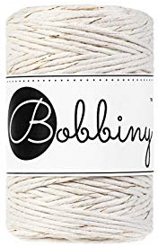 Bobbiny Oeko-Tex Premium Makramee Garn aus ökologischer Baumwolle 1,5 mm x 100 m (Golden Natural)