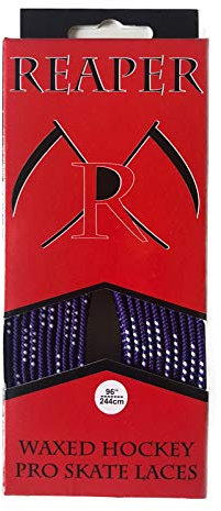 Reaper Hockey Senkel PRO Waxed - Purple/Lila 84 (213cm) - 1 Paar gewachste Schnürsenkel für Schlittschuhe
