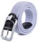HANCHAO Stretchgürtel Flechtgürtel Elastische Stoffgürtel Geflochtener Unisex Gürtel für Damen und Herren Breit 3.5cm Weiß 110cm