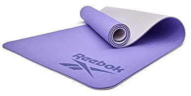 Reebok Unisex Doppelseitige Yogamatte, Violett, 6mm