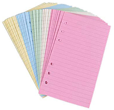 Toyvian 6 Ring A6 Binder Planer Nachfüllpapier Nachfüllbares Weißes Papier für Loseblattbinder Notizbuch Tagebuch Reisender Journal Fügt 50 Seiten Ein