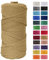 JeogYong Corde Macramé 4mm x 100m Fils Macrame Coton Ficelle Naturelle Cordon Bricolage Cordelettes pour Tentures Murales, Tissage Attrapeur de Rêves, Suspension Plante Décorations (Café)