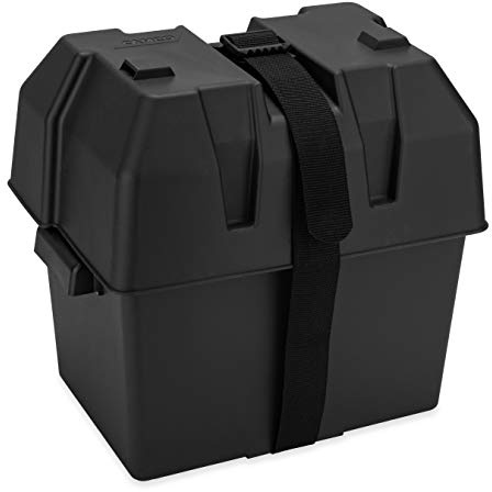 Camco RV/Marine Battery Box | Protects Your RV/Marine Battery from Collisions and Contaminants | Holds (1) 6-Volt Battery, 1-Pack (55391)