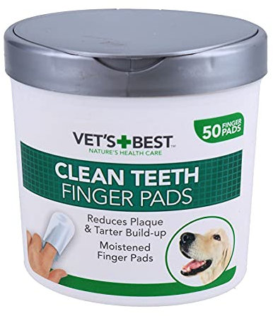 AB Tools 50PK Dog Pet Teeth Tooth Cleaning Finger Pads Wipes Plaque Tartar Remover