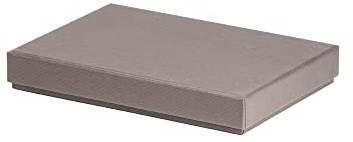 Rössler Geschenkbox mit Deckel für DIN A5 | Box mit Deckel | Geschenkbox Geburtstag | Karton mit Deckel | Geschenk Box | Geschenkkarton mit Deckel | Maße: 155x215x30mm | Farbe: Grau | Taupe | Geschenkkarton mit Deckel für Geschenke, Gutscheine, Dokumente und Aufbewahrung