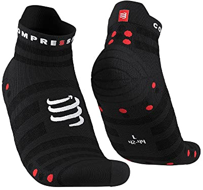 COMPRESSPORT Socken, schwarz/red, M
