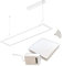 ELG Leuchten LED Pendelleuchte mit Funkschalterset 50 Watt 4000K (4950lm) direkt (70%) indirekt (30%) strahlend Bürolampe Arbeitsplatzleuchte Hängeleuchte Designleuchte Pendellampe