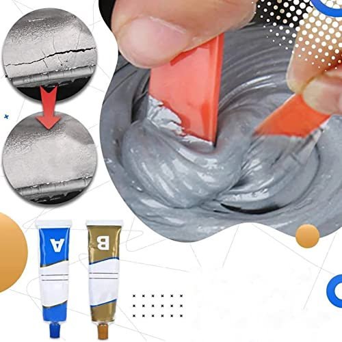 2022 Fullkk Magic Stucco Per Saldatura Di Metallo Liquido Resistente Alle Alte Temperature,Pasta Di Riparazione Per Metalli Per Saldatura a Freddo Di Resistenza Al Calore Industriale,colla super